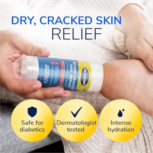 Dr. Scholl's Severe Cracked Heel Repair Balm with 25% Urea for Dry, Cracked Feet | Moisturizes & Heals thumbnail 4