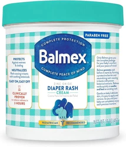 Balmex Diaper Rash Cream with Zinc Oxide, 16 oz (Pack of 6) | Fast Relief & Skin Barrier thumbnail 1
