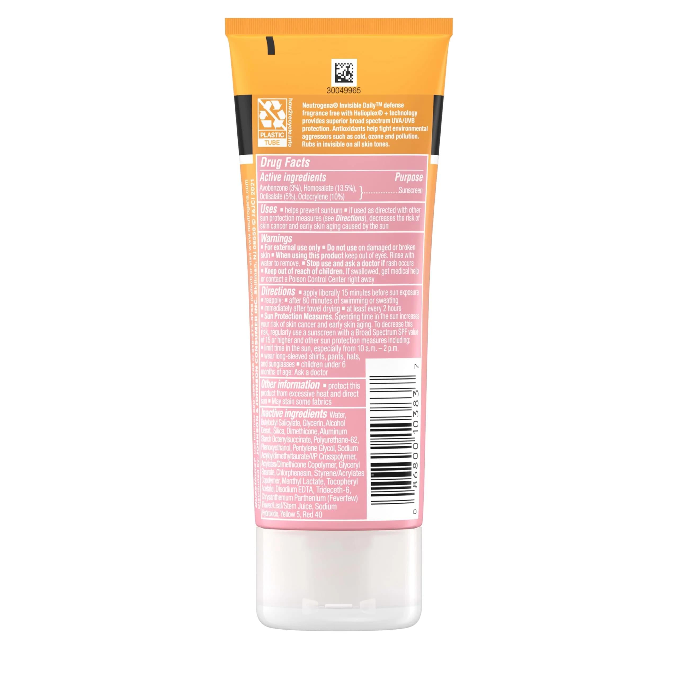 Neutrogena Invisible Daily Defense Sunscreen Lotion SPF 60+ 106ml (3.0 fl. oz) | Broad Spectrum UVA/UVB Protection - view 9