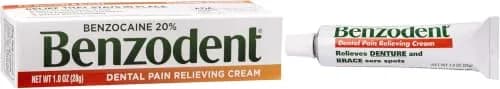 Benzodent Maximum Strength Dental and Oral Pain Cream 1oz Pack of 12 | Long Lasting Topical Anesthetic for Dentures & Mouth Sores thumbnail 1