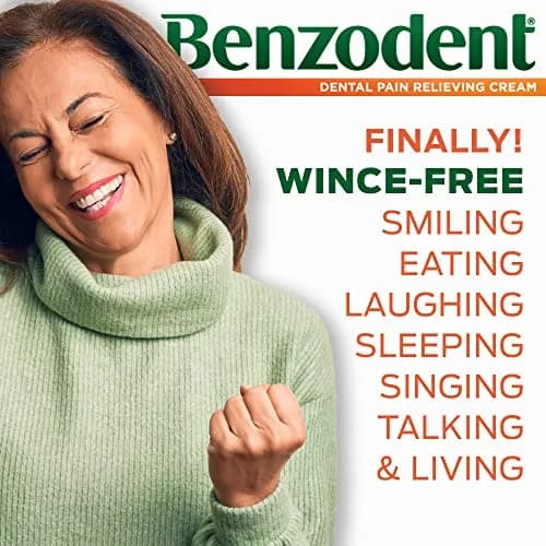 Benzodent Maximum Strength Dental and Oral Pain Cream 1oz Pack of 12 | Long Lasting Topical Anesthetic for Dentures & Mouth Sores thumbnail 3