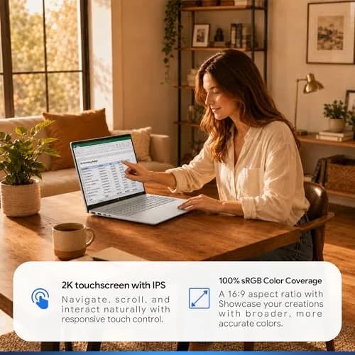 HP OmniBook 3 Flagship 16" 2K Touchscreen Laptop Bundle with Docking Station, AMD Ryzen 5, 16GB RAM, 1TB PCIe SSD, IPS, WiFi 6, AI Copilot, Windows 11 Pro thumbnail 6