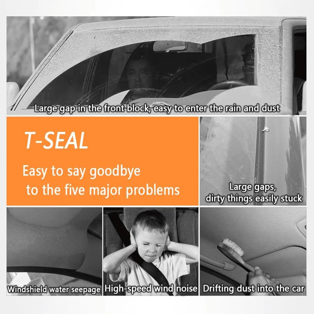 Turcee 30mm x 16ft T-Car Weather Stripping Seal for Windshield & Tailgate - view 3