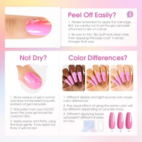 ROSALIND 30pcs Gel Nail Polish Set with Cateye Gel, Base & Top Coats | Salon Quality Manicure at Home thumbnail 8