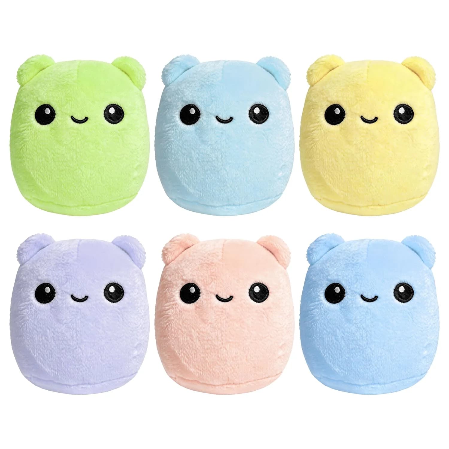 RLXGCZ 24 Pcs Christmas Mini Plushies Toys Set | Soft Mini Stuffed Animals for Desktop Decor & DIY Crafts — 6pcs