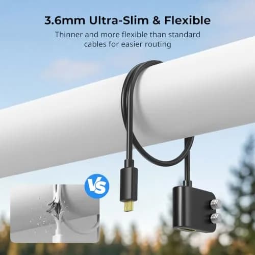 SMALLRIG Ultra-Slim Micro HDMI to HDMI Adapter Cable 350.5mm (13.8") | 4K 60Hz Video Output thumbnail 4
