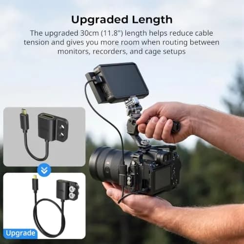 SMALLRIG Ultra-Slim Micro HDMI to HDMI Adapter Cable 350.5mm (13.8") | 4K 60Hz Video Output thumbnail 5