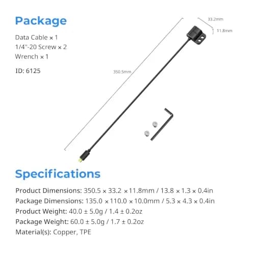 SMALLRIG Ultra-Slim Micro HDMI to HDMI Adapter Cable 350.5mm (13.8") | 4K 60Hz Video Output thumbnail 8