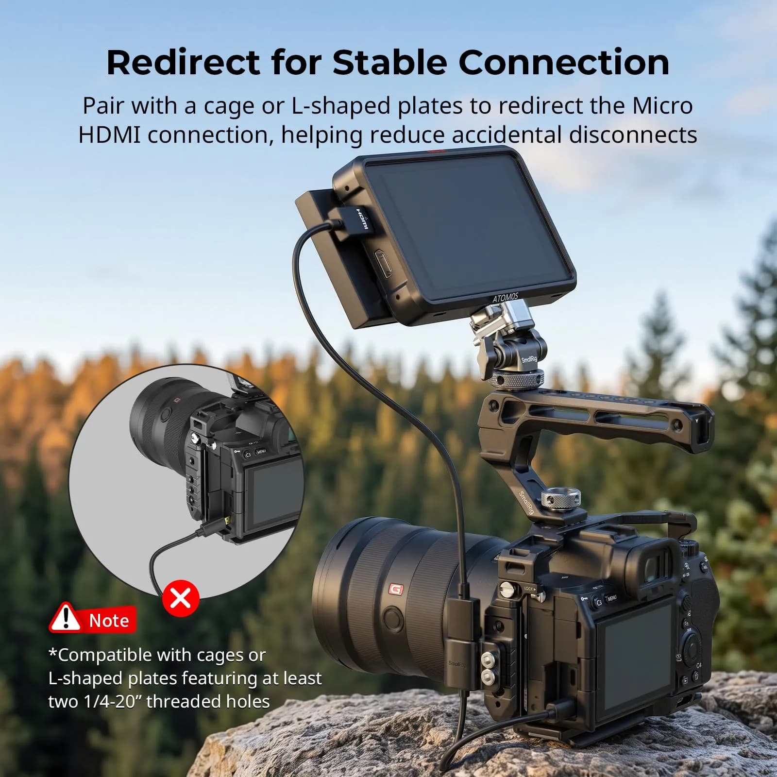 SMALLRIG D to A 30cm USB-C Data Cable - 20Gbps Transfer, 240W Charging - view 2