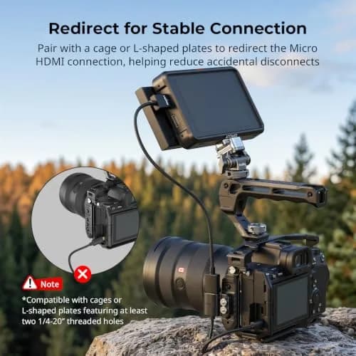 SMALLRIG Ultra-Slim Micro HDMI to HDMI Adapter Cable 350.5mm (13.8") | 4K 60Hz Video Output thumbnail 2