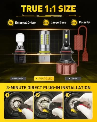 AUXITO PSX26W/12278/H28W LED Fog Light Bulbs 6500K Cool White CSP LED Fog Lights Pack of 2 | Enhanced Visibility for Indian Roads thumbnail 6