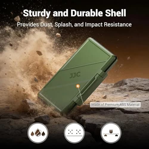 JJC Hot Pink Memory Card Case for 12 SD & 24 Micro SD Cards | Water-Resistant & Anti-Shock thumbnail 5