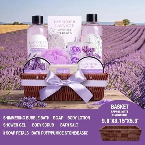 Green Canyon Spa Lavender 10pc Spa Gift Basket for Women | 1.60 kg (3.53 lb) Set thumbnail 2