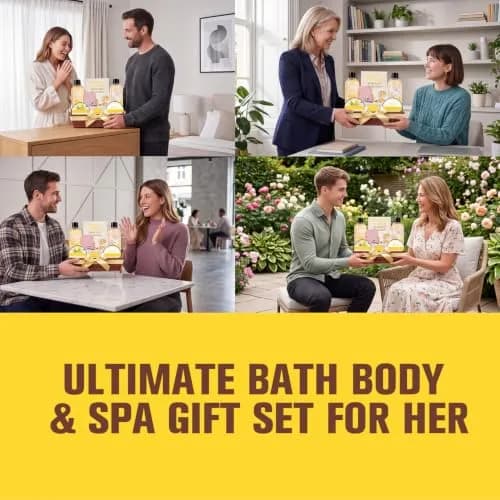 Green Canyon Spa Vanilla Spa Gift Basket for Women | 10 Pc Set with Bubble Bath, Lotion, Scrub & Reusable Basket thumbnail 5