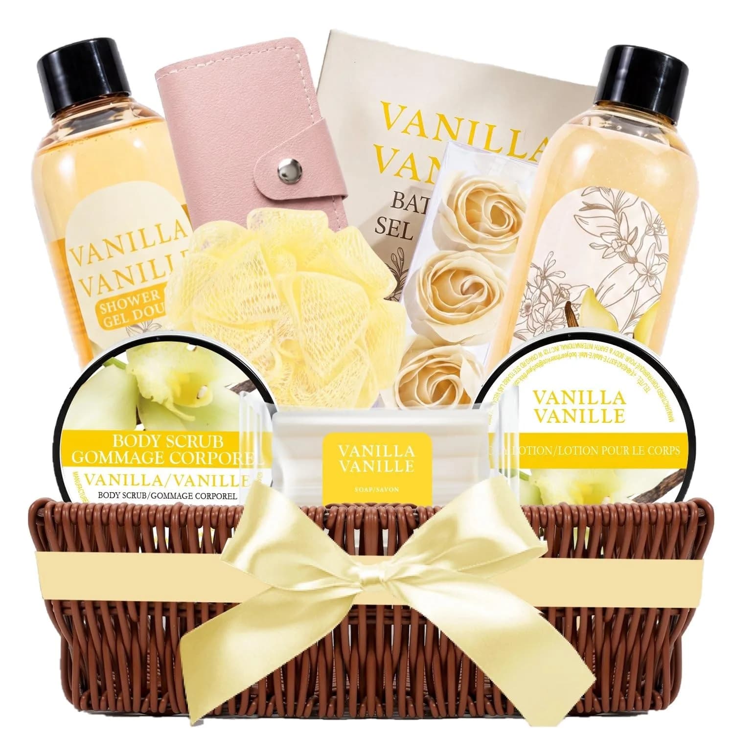 Green Canyon Spa Lavender Bath Gift Sets 11pc (1.72 kg) | Luxurious Spa Basket for Women — Vanilla