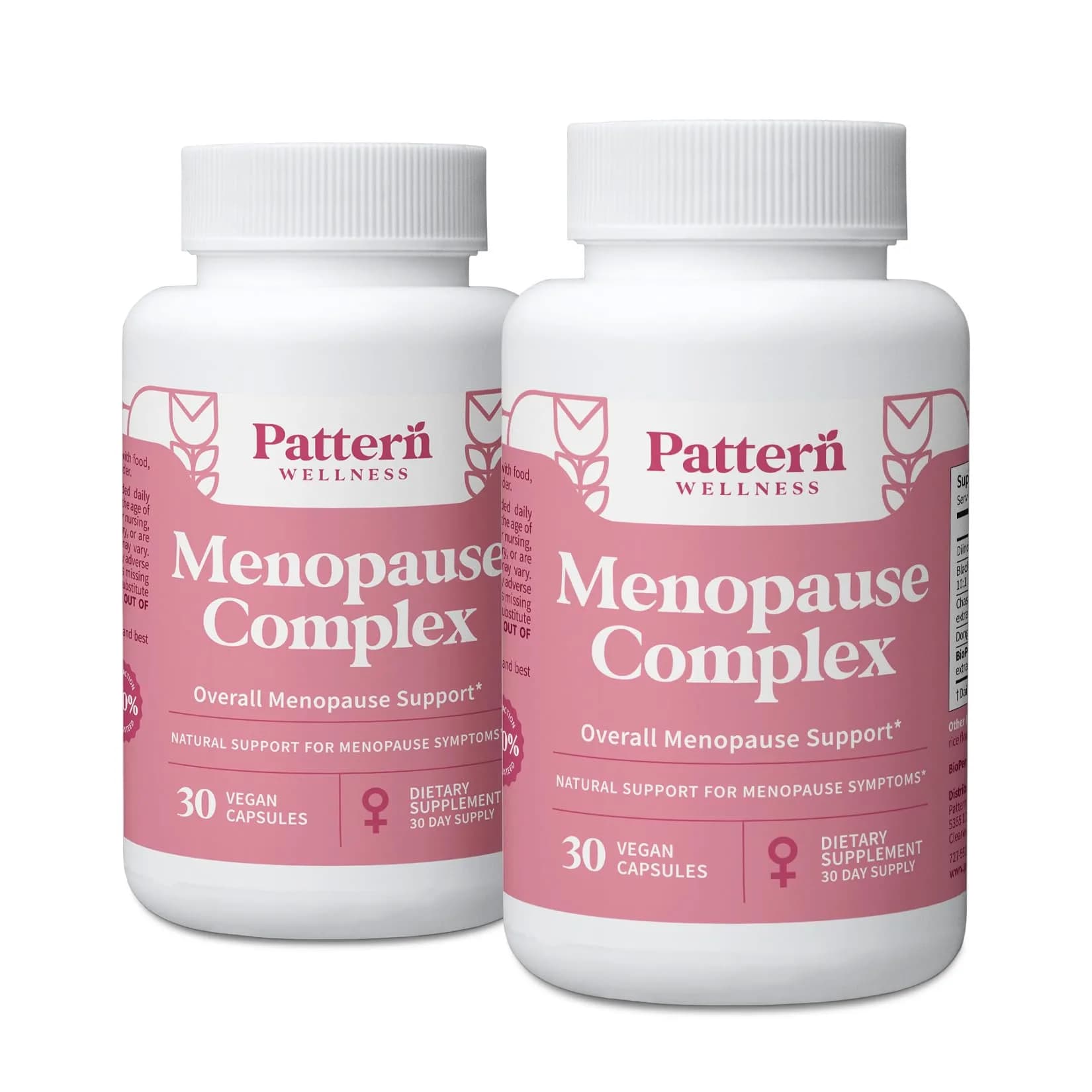 Pattern Wellness Menopause Complex Supplement – 60 Vegan Capsules | Herbal Support for Women’s Balance & Hormone Health