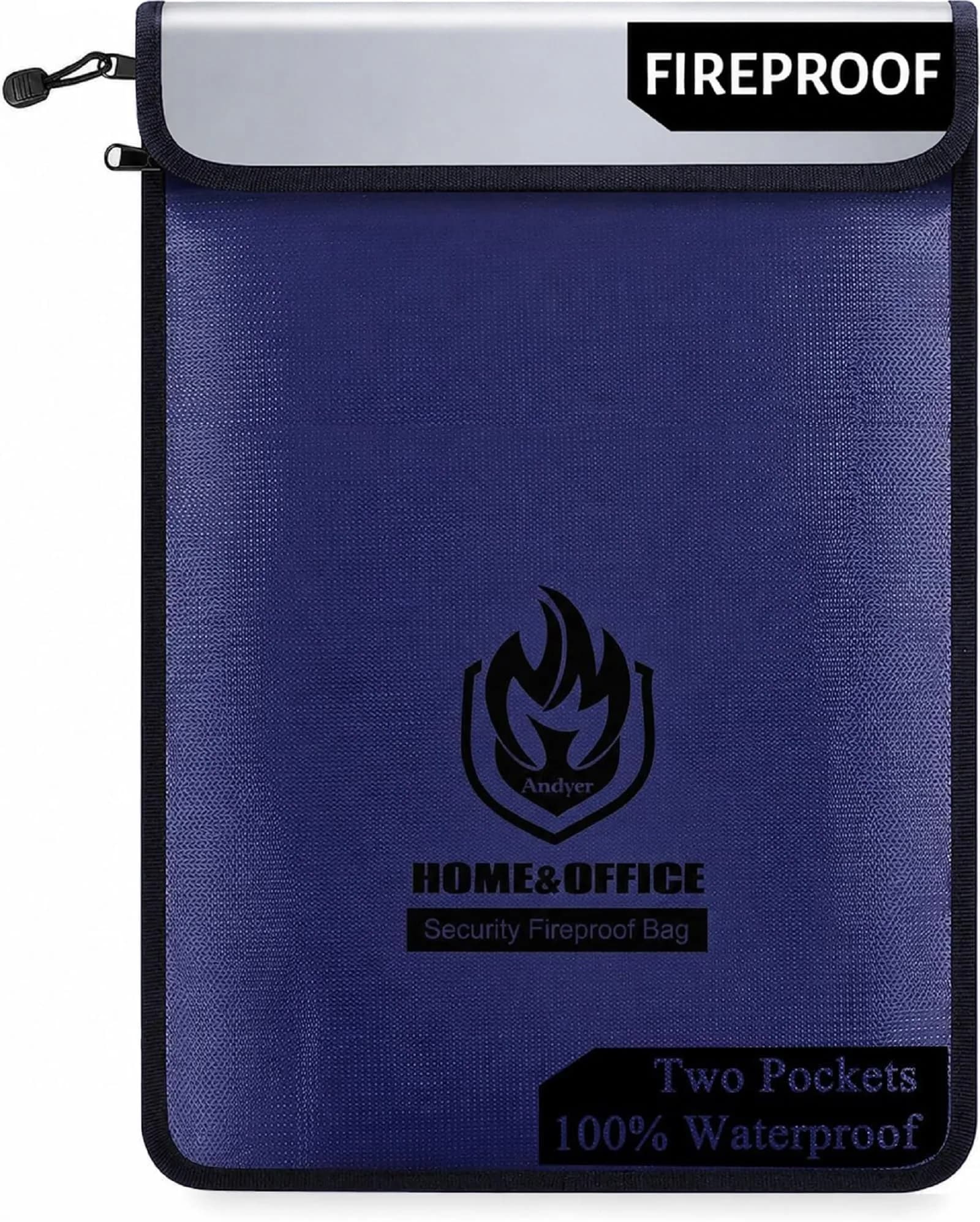 andyer Fireproof Document Bag 38cm x 28cm (15"x11") | UL Certified Fire & Water Resistant for Valuables - main product image