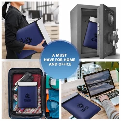 andyer Fireproof Document Bag 38cm x 28cm (15"x11") | UL Certified Fire & Water Resistant for Valuables thumbnail 6