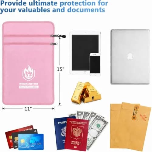 Andyer Fireproof Document Bag 38cm x 28cm (15"x11") | UL Certified Protection for Valuables thumbnail 2