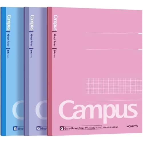 KOKUYO Campus Composition Notebooks, 9-3/4" x 7-1/2" Wide Ruled, 160 Pages (80 Sheets Each) | Lay-Flat Design, Bleed-Resistant Paper, Pack of 3 thumbnail 1