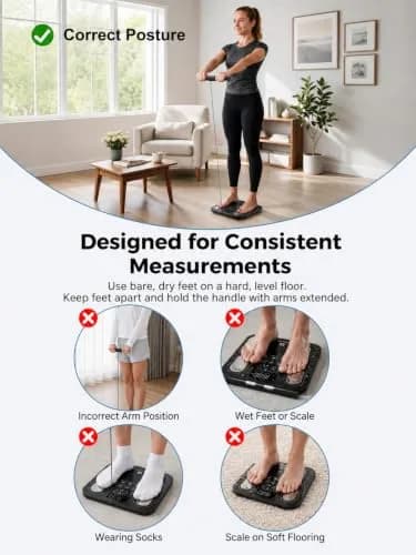 arboleaf Body Fat Scale for Body Weight 8-Electrode BMI | Full-Body Composition Tracker thumbnail 8