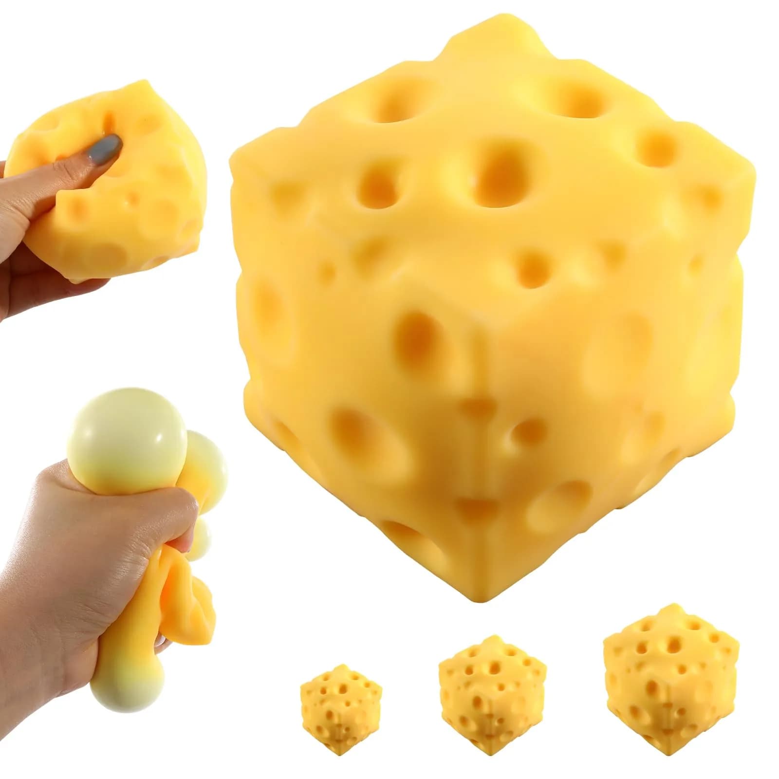 KUBEIJIA Jumbo Cheese Squishy 11cm | Stress Relief Fidget Toy for Adults & Kids
