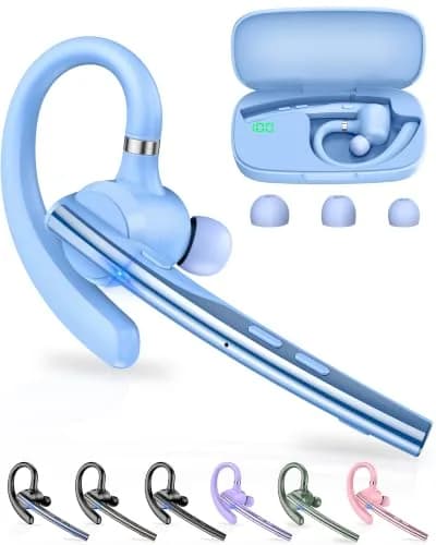 New Bee M54 Bluetooth Headset with Charging Case | 72H Talk Time, Dual Mic, Bluetooth 5.1 thumbnail 1