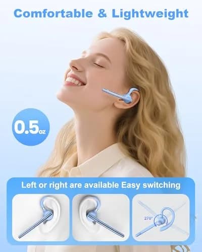 New Bee M54 Bluetooth Headset with Charging Case | 72H Talk Time, Dual Mic, Bluetooth 5.1 thumbnail 2