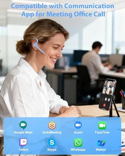 New Bee M54 Bluetooth Headset with Charging Case | 72H Talk Time, Dual Mic, Bluetooth 5.1 thumbnail 3