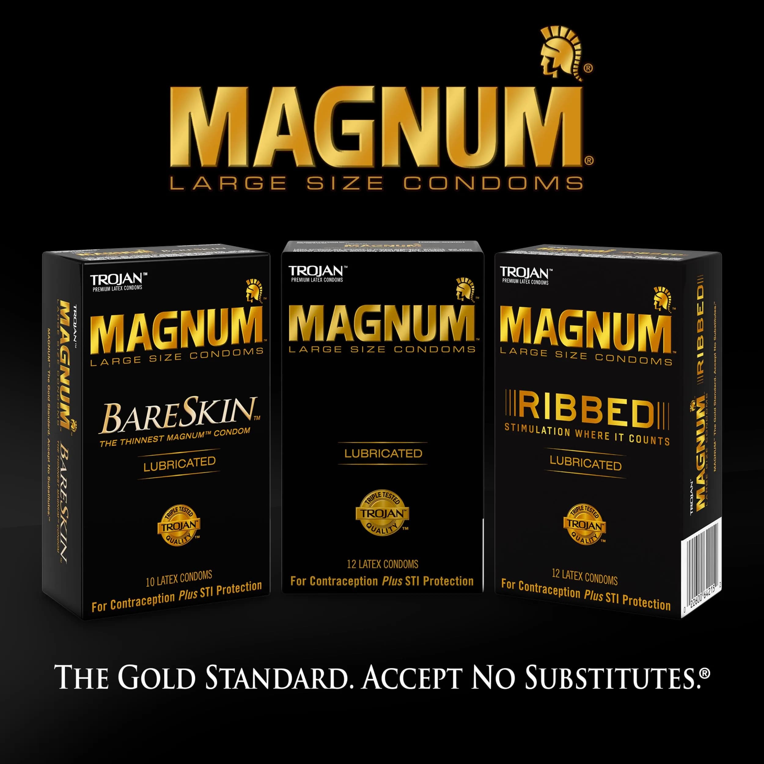 TROJAN Magnum XL Large Size Lubricated Condoms 24 Count (12 Count, Pack of 2) | America's #1 Condom for Comfort and Protection - view 5