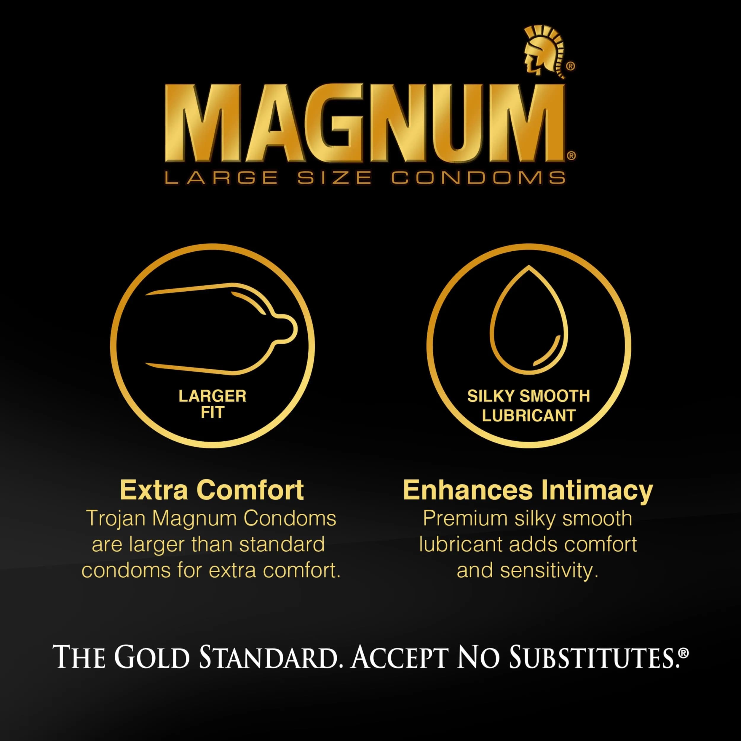 TROJAN Magnum XL Large Size Lubricated Condoms 24 Count (12 Count, Pack of 2) | America's #1 Condom for Comfort and Protection - view 2