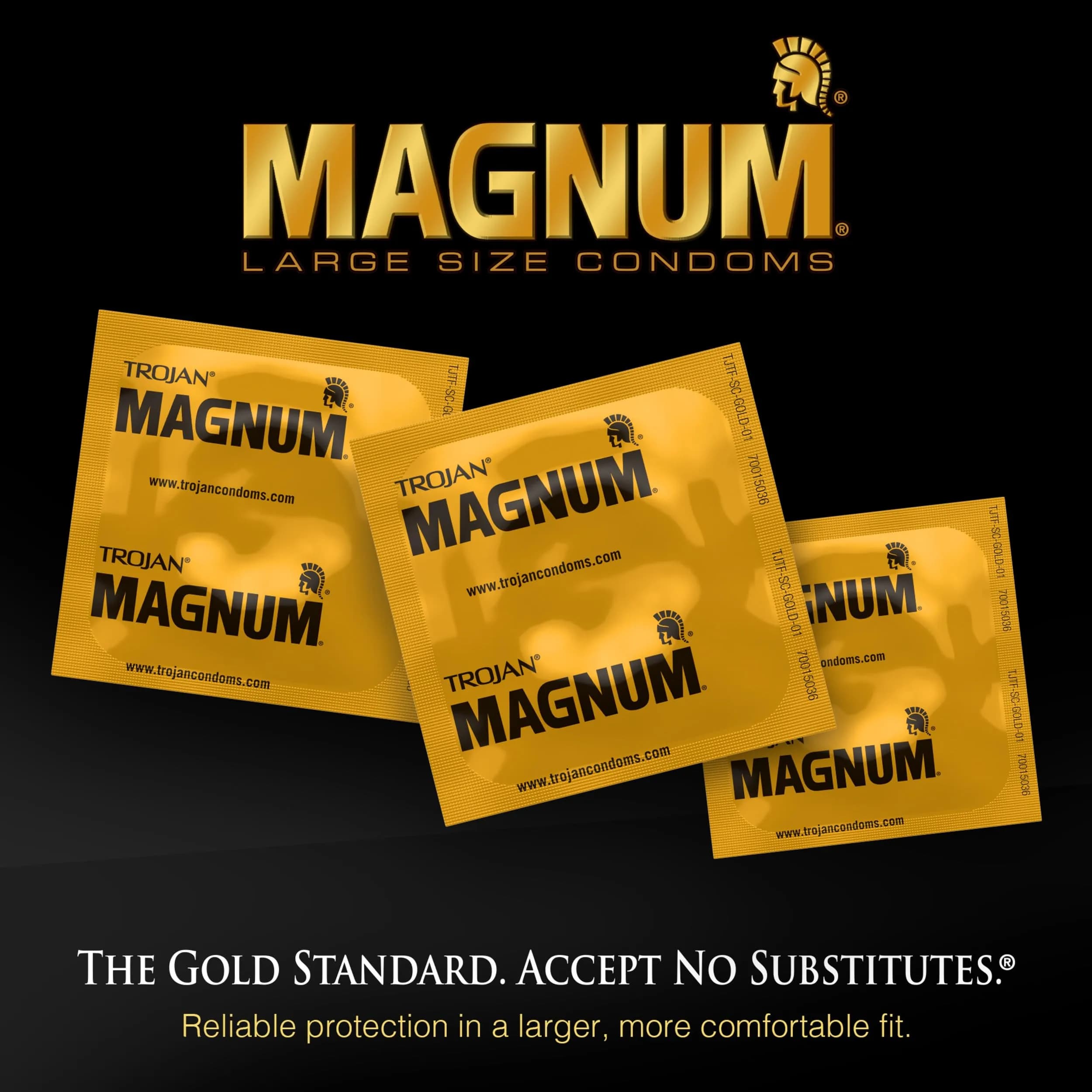 TROJAN Magnum XL Large Size Lubricated Condoms 24 Count (12 Count, Pack of 2) | America's #1 Condom for Comfort and Protection - view 3
