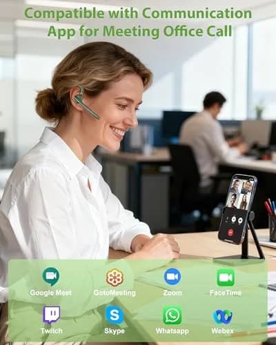 New Bee M54 Bluetooth Headset with Charging Case | 72H Talk Time, Dual Mic, 15m Range thumbnail 6