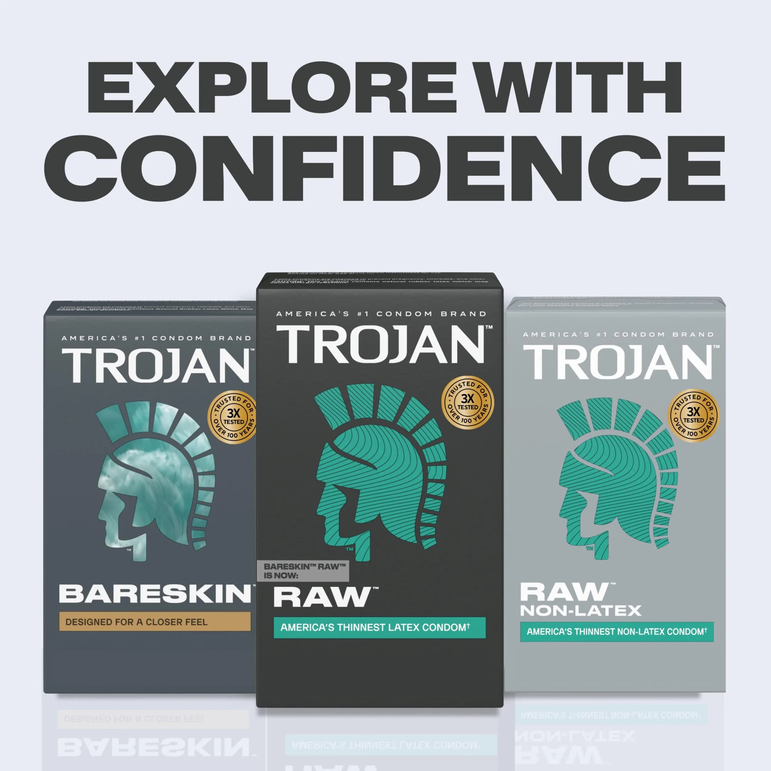 Trojan Raw Latex Lubricated Thin Condoms for Men, 24 Count | America's Thinnest Latex Condoms for Enhanced Intimacy - view 7