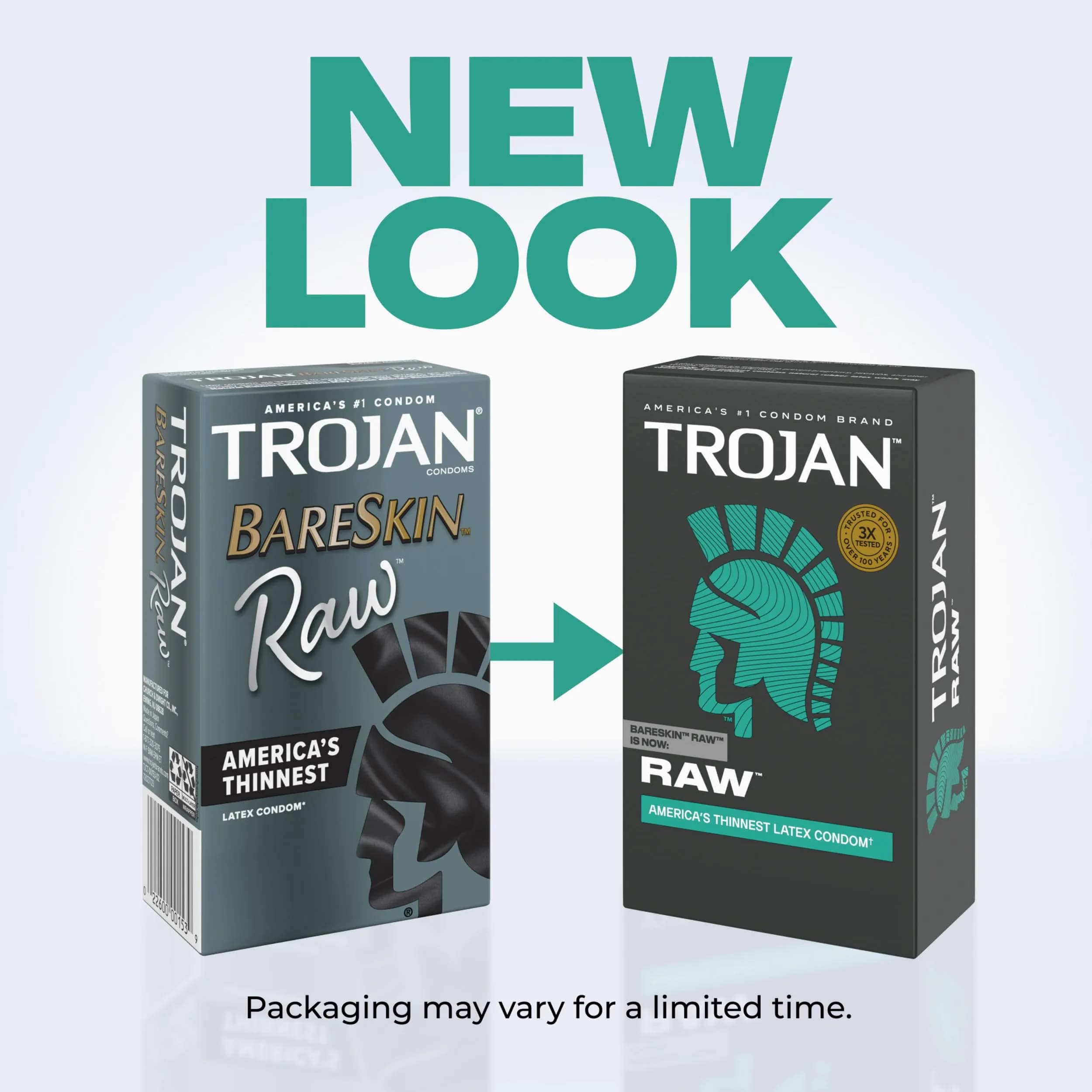 Trojan Raw Latex Lubricated Thin Condoms for Men, 24 Count | America's Thinnest Latex Condoms for Enhanced Intimacy - view 2