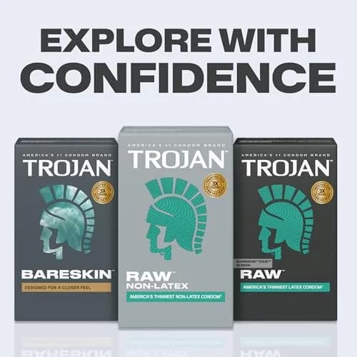 TROJAN Raw Non-Latex Lubricated Thin Condoms for Men, 20 Count (Pack of 2) | America’s Thinnest Latex-Free Condoms thumbnail 8
