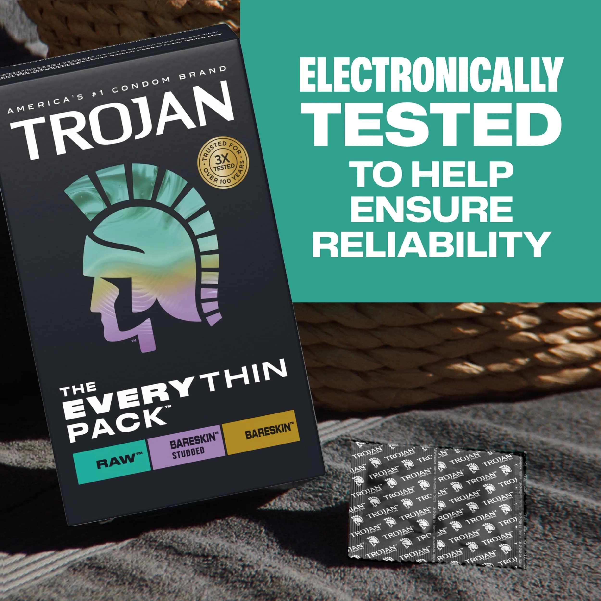 TROJAN BareSkin Condoms Everythin Variety Pack 48 Count (24 Count x 2 Packs) | Ultra Thin Lubricated Latex Condoms for Enhanced Sensation - view 8