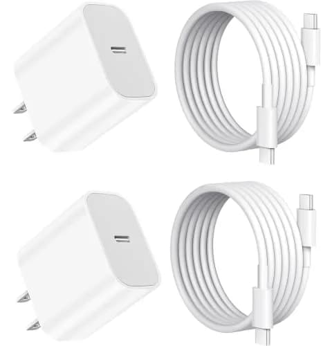 Aevonz 20W USB C Fast Charger & Cable Set 2m (6.6ft) | MFi-Certified for iPad & iPhone thumbnail 1