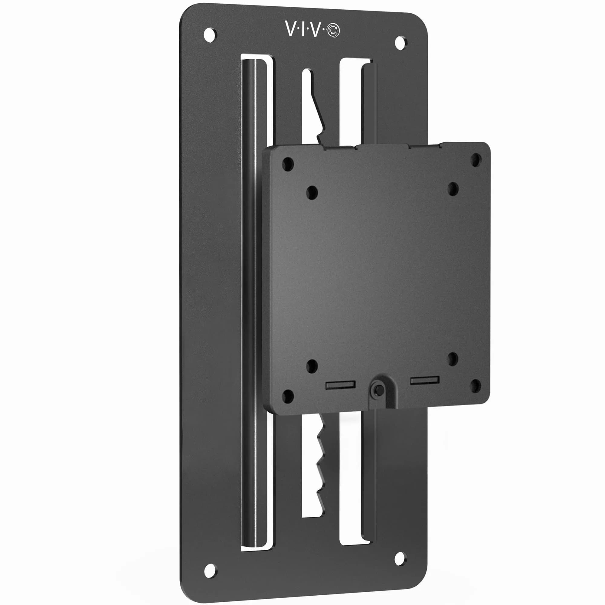 VIVO Black Heavy Duty Monitor Mount Wall Bracket for Ultrawide Screens up to 49 inch | 6.3 inch Height Adjustment - main product image