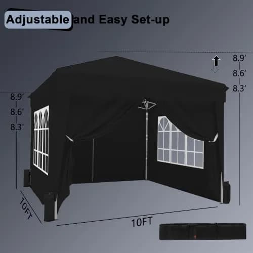 SANWAY 10x10 Pop Up Canopy with Sidewalls x 4 | Waterproof & UV-Resistant Outdoor Shelter thumbnail 3