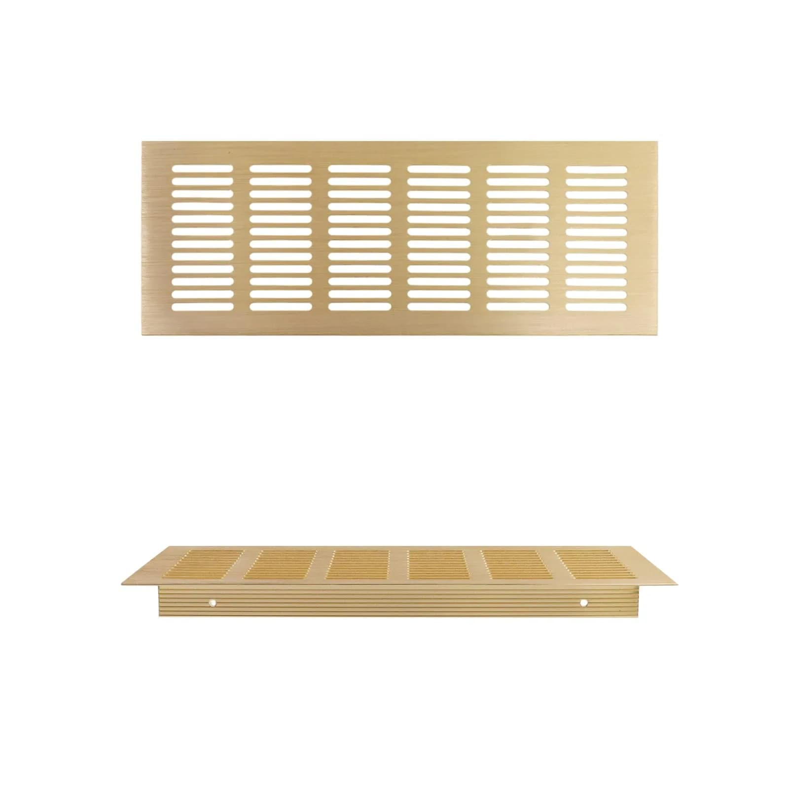 Geesatis Gold Air Vent Cover 9.8 x 4 Inch | Rust-Proof Aluminum Alloy for Cabinets & Closets - view 3