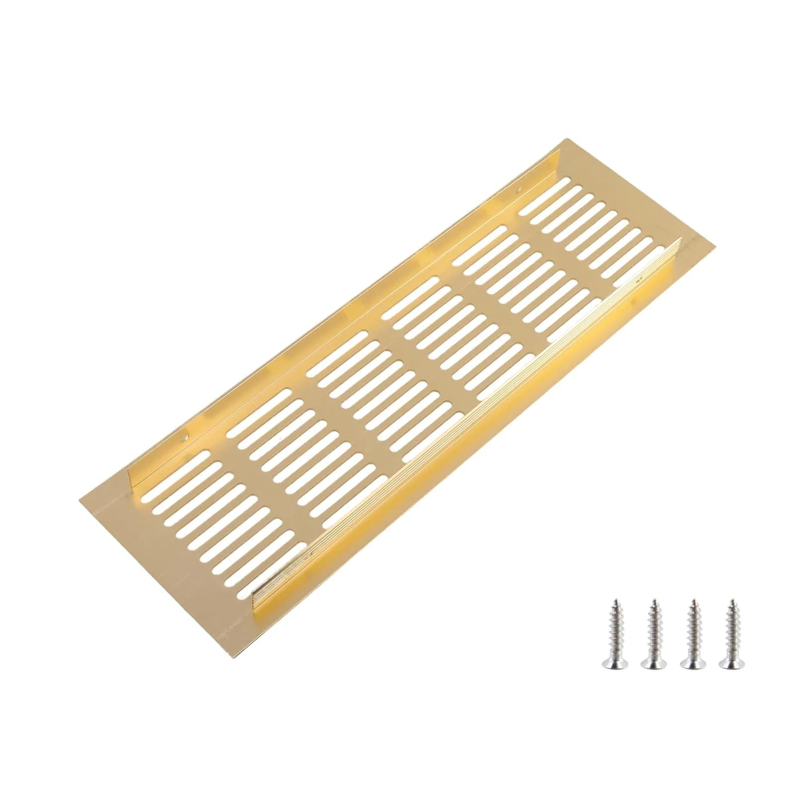 Geesatis Gold Air Vent Cover 9.8 x 3.1 Inch | Rust-Proof Aluminum Alloy for Cabinets & Closets - view 3