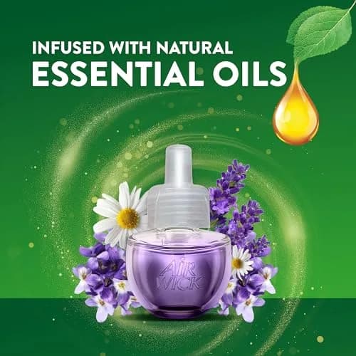 Air Wick Plug in Scented Oil Refill Lavender & Chamomile 24.12ml (0.811 Fl Oz x 12) | Essential Oils for Welcoming Homes thumbnail 5