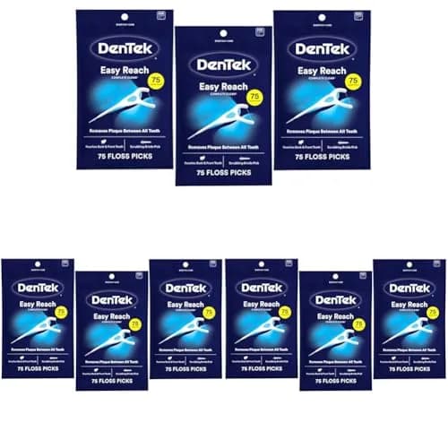 DenTek Complete Clean Easy Reach Floss Picks 675 Count (Pack of 9) | Dermatologist Tested for Daily Oral Hygiene thumbnail 1