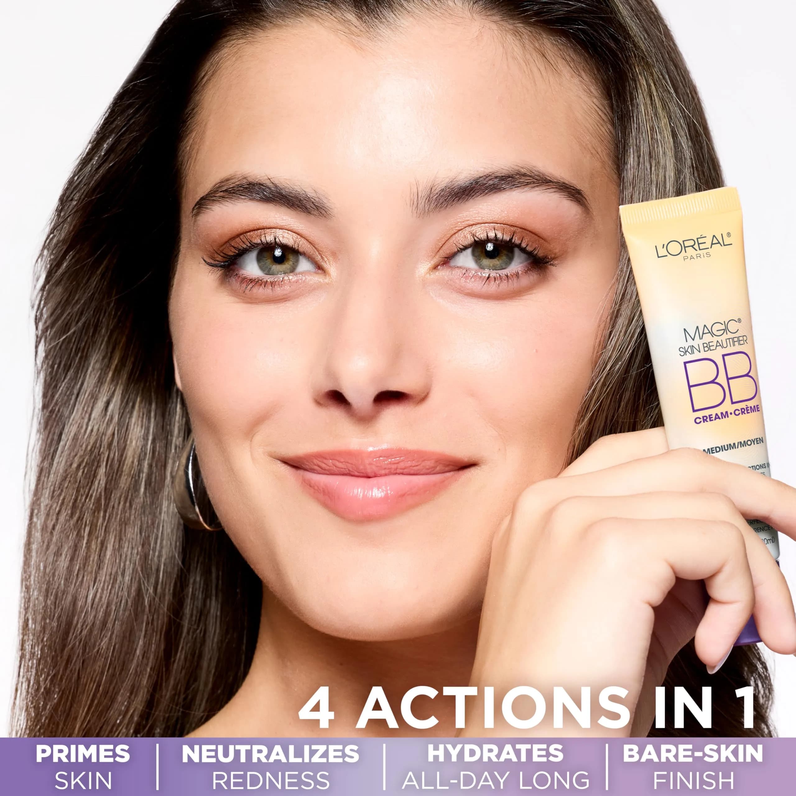 L'Oreal Paris Magic BB Cream Medium Shade, Pack of 3, 1 fl oz | Hydrating Skin Beautifier & Color Changing Foundation - view 2