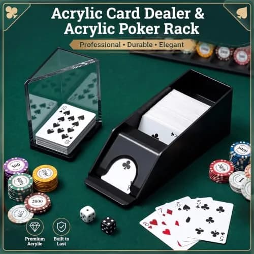 Honoson Blackjack Shoe and Discard Tray Set 6 Deck Acrylic | Casino Game Accessory thumbnail 4