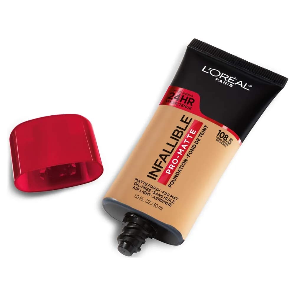 L'Oreal Paris Infallible Pro-Matte Liquid Foundation, Honey Bisque 60ml (2 fl oz) | 24-Hour Demi-Matte Finish - view 2
