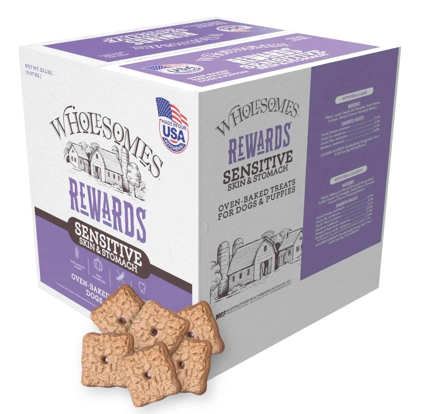 Wholesomes Rewards Puppy Original 20 lb | Protein-Rich Dog Treats with Calcium Support — 20 Pound