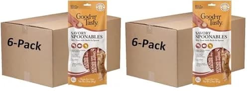 Good ‘N’ Tasty Savory Spoonables with Salmon, Tuna & Krill | Triple Flavor Wet Treats for Cats thumbnail 1