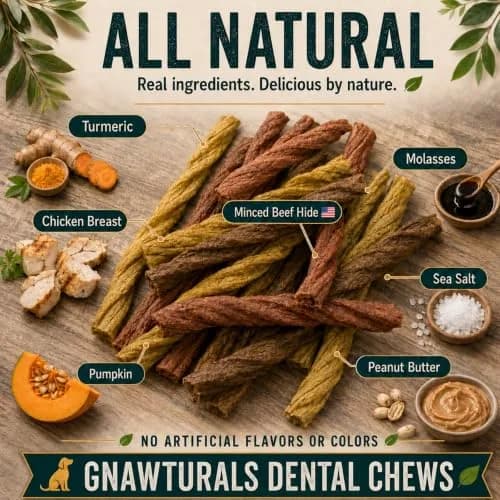 Gnawturals Dental Chews Twisted Sticks 16 Count | Supports Healthy Teeth & Fights Plaque for Small Dogs thumbnail 5